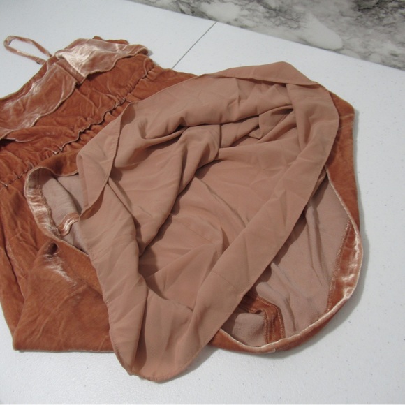 Alice + Olivia The Alexis Velvet Mini Dress Size 2 Rust | Pink - Picture 11 of 16